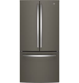 GE GWE19JMLES 33" Counter Depth French Door Refrigerator with 18.6 cu. ft. Total Capacity, Slate | Fridge.com