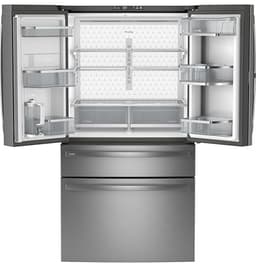 GE 36 in. 23.3 cu. ft. Smart Counter-Depth Fingerprint Resistant 4-Door French-Door Refrigerator with Door in Door PJD23BYWFS | Fridge.com