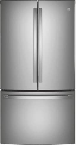GE Profile 36 Energy Star Counter Depth French Door Refrigerator with 23.1 cu. ft. Capacity Internal Water Dispenser TwinChill Evaporator and Showcase LED Lighting in Fingerprint Resistant | Fridge.com