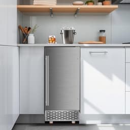 18.5 in. 88 lb. Full Size Cubes Freestanding/Built-In Ice Maker Ice Machine In Stainless Steel With 50 Storage Bin | Fridge.com