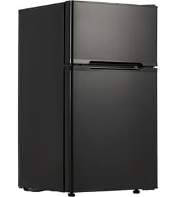Double Door Mini Fridge With Freezer, 3.1 cu.ft - Stainless Steel Compact Refrigerator, Adjustable Thermostat, Removable Glass Shelves For Small Space | Fridge.com