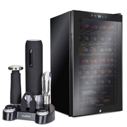 Ivation 18.7'' 34 Bottle Single Zone Freestanding Wine Refrigerator With 5-Piece Wine Gift Set | Fridge.com