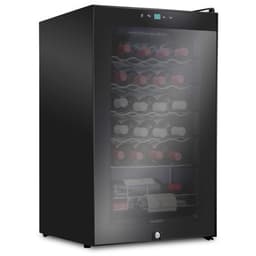 Ivation 24 Bottle Compressor Wine Refrigerator, Freestanding Wine Cooler With Lock, Black | Fridge.com
