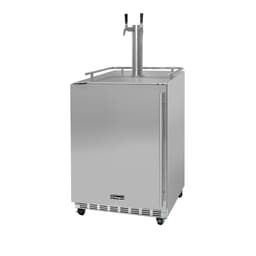 Kegco Kegerator 24" Wide Dual Tap Stainless Steel Commercial Beer Dispenser HK38SSC-L-2 | Fridge.com