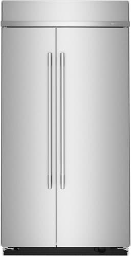 KitchenAid 25.5 Cu. Ft. 42" Built-In Side-By-Side Refrigerator w/ Platinum Interior in Stainless Steel KBSN742SPS | Fridge.com