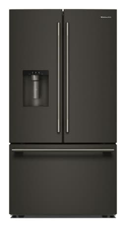 KitchenAid 30 Cu. Ft. Standard Depth French Door Refrigerator w/ External Water Dispenser in Black Ore KRFF436SBE | Fridge.com