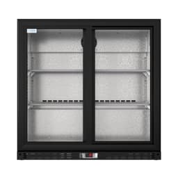 KoolMore BC-2DSL-BK Commercial-refrigerators, Double Sliding Door, Black, 7.4 cubic feet | Fridge.com