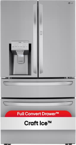 LG 30 cu. ft. 4-Door French Door Refrigerator, Door-in-Door, Full-Convert Drawer, Craft Ice in PrintProof Stainless Steel LRMDS3006S | Fridge.com