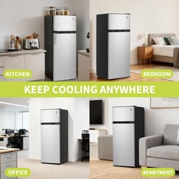 4.5 cu.ft Compact Refrigerator With Freezer Quiet Mini Fridge, Adjustable Thermostat For Bedroom, Office, Dorm | Fridge.com