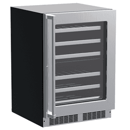 23.88" 40 Bottle Dual Zone Built-In Wine Refrigerator With Stainless Steel Frame Glass Door | Fridge.com