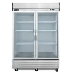 Maxx Cold V-Series 2 Glass Door Reach-In Refrigerator, Bottom Mount, In Stainless Steel | Fridge.com