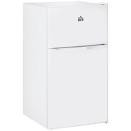 3.2 cu.ft Double Door Mini Fridge With Freezer, Compact Refrigerator With Adjustable Shelf, 5-Level Thermostat & Reversible Door For Dorm Bedroom Home | Fridge.com