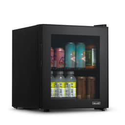 NewAir 60 Can Beverage Refrigerator | Compact Freestanding Mini Fridge for Bedroom, Dorm, Office or Gaming Room | Glass Door, Adjustable Shelf & Quiet Cooling | Black | Fridge.com