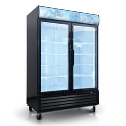 Gio 44.7 cu ft Glass Door Upright Freezer With LED Lighting, Digital Temperature Control And Swing Door Design | Fridge.com