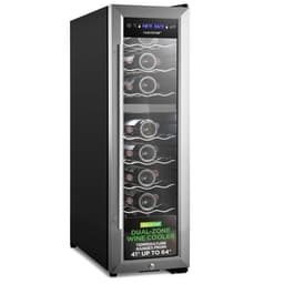 NutriChef 24 Bottle Wine Fridge | Dual Zone Wine Chiller | Adjustable Temperature | Quiet Operation | Wine Cooler For Home, & Office | Free Standing 3 | Fridge.com