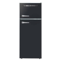 HAMILTON BEACH 2 Door Apartment Size Refrigerator with Freezer, 7.5 cu. ft, Retro Black | Fridge.com