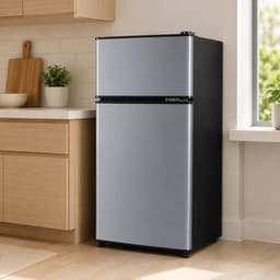 Rolipo 2.7 cu. ft. 2-Door Mini Fridge With Separate Top Freezer, LED Interior Light | Fridge.com