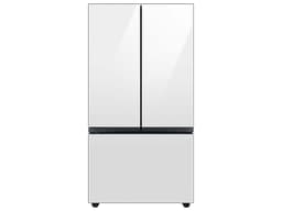 Samsung Bespoke 3-Door French Door Refrigerator (30 cu. ft.) with Beverage Center™ in White Glass(RF30BB660012AA) | Fridge.com