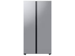 Samsung Bespoke Counter Depth Side-by-Side 23 cu. ft. Refrigerator with Beverage Center™ in Stainless Steel(RS23CB7600QLAA) | Fridge.com