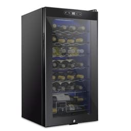 SchméCke - 28 Bottle Compressor Wine Refrigerator, Freestanding Wine Cooler With Lock - Black | Fridge.com