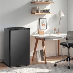 Simzlife 3.2 cu. ft. Mini Fridge With Freezer Reversible Door For Flexible Placement, 7 Precise Temp Controls& 2 Easy-Clean Shelves, Ldeal For Bedroom | Fridge.com