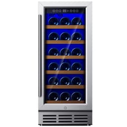 Simzlife 15 Inch 30 Bottles Under-Counter Refrigerators, Single Zone Wine Fridge, Wine Refrigerator Digital Temperature Control, Freestanding Wine Chi | Fridge.com