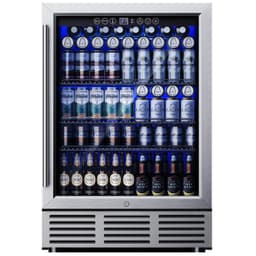 Simzlife 23.5'' W 180 Cans 5 Cubic Feet Beverage Refrigerator - Freestanding/Built-In/Under Counter Cooler With Tempered Glass Door & Reversible Handl | Fridge.com