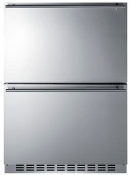Summit 24” Two Drawer Freezer, 3.7 cu.ft.Capacity, ADA Compliant, Stainless Steel, Panel Ready Capable*- ADFD243CSS (*Panels not included) | Fridge.com
