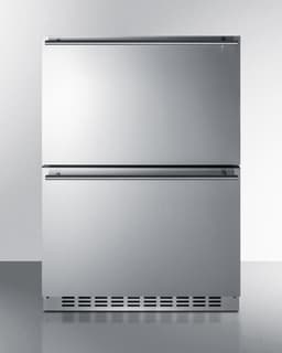 Summit 24” Two Drawer Refrigerator-Freezer, 3.32 cu.ft.Capacity, ADA Compliant, Stainless Steel, Panel Ready Capable*- ADRF244CSS (*Panels not include) | Fridge.com