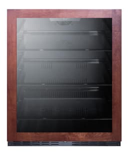 Summit 24" Refrigerator, 4.63 cu.ft. Capacity, Built-In Beverage Center, ADA Compliant, Glass Door, Panel Ready* - AL57GPNRLHD *Panel Not Included (Left Handed Door Swing) | Fridge.com