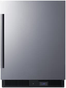 Summit Appliance ALFZ53CSS 24" Wide Built-In All-Freezer, ADA Compliant, Stainless Steel, 3.7 cu.ft Capacity, Digital Thermostat, High Temperature Alarm, Recessed LED Light, Factory Installed Lock | Fridge.com