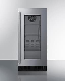 Summit Appliance Shallow Depth 15 in. 23-Bottle Wine or 40-Can Beverage Cooler in Stainless Steel- ASDG1521V1 | Fridge.com