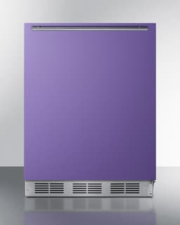 Summit Appliance BAR631BKP 24" Wide All-Refrigerator, Lavender Purple Door, Professional Handle, Hidden Evaporator, Automatic Defrost, Adjustable Thermostat, Interior Light | Fridge.com