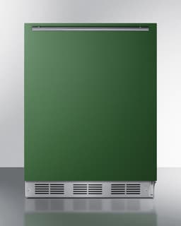 Summit Appliance BRF631BKGADA 24" Wide Refrigerator-Freezer, Emerald Green door, 5.1 cu.ft Capacity, Cycle Defrost, Professional Handle, Interior Light, Adjustable Thermostat, ADA Compliant Design | Fridge.com