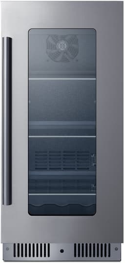 Summit 15” Beverage Center, 2.6 cu.ft. Capacity, Stainless Steel & Glass- CL156BV1 | Fridge.com