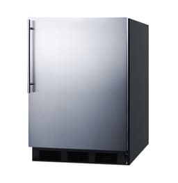 Summit Appliance CT663BKBISSHV Built-in Undercounter Refrigerator-Freezer for Residential Use, Cycle Defrost with Stainless Steel Wrapped Door, Professional Thin Handle and Black Cabinet | Fridge.com