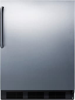 Summit Appliance CT663BKSSTBADA ADA Compliant Freestanding Counter Height Refrigerator-Freezer for Residential Use, Cycle Defrost with Stainless Steel Wrapped Door, Towel Bar Handle and Black Cabinet | Fridge.com
