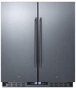Summit 36" Refrigerator Freezer, Side-By-Side, Undercounter, 5.8 cu.ft Capacity, ADA Compliant, Stainless Steel- FFRF36ADA | Fridge.com
