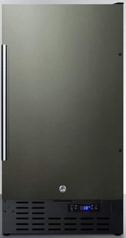 Summit SCFF1842KSADA 18"" ADA Compliant Built-in or Undercounter Freezer with 2.7 cu. ft. Capacity Frost Free Operation Digital Thermostat and Adjustable Chrome Shelves in Black Stainless Steel | Fridge.com