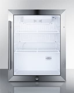 Summit Appliance SCR314L Compact Beverage Center; 2.1 cu.ft; Automatic Defrost; Interior LED Light; Adjustable Thermostat; Sealed Back Front Lock | Fridge.com