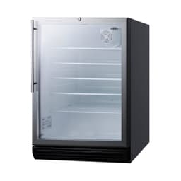 Summit 24” Beverage Center, 5.5 cu.ft. Capacity, ADA Compliant, Refrigerator, Commercial, Undercounter, Built-in, Glass Door- SCR600BGLBIHVADA | Fridge.com