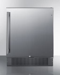 Summit 27” Refrigerator, Built-in, Outdoor Refrigerator, 4.98 cu.ft. Capacity, Stainless Steel- SPR2700SS | Fridge.com