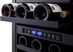 Summit 18” Wine Cellar, 28 Bottle Capacity, 3.3 cu.ft., Built-In Wine Cellar, Stainless Steel- SWC182Z | Fridge.com