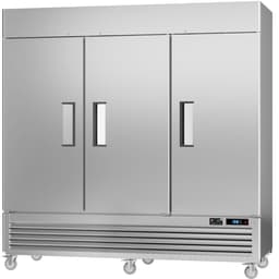 Veecool Commercial Upright Freezer WiFi-Enabled With 12 Shelves, 82" Bottom Mounted Solid Door Reach In Freezer, Stainless Steel, Auto Defrost, LED Li | Fridge.com