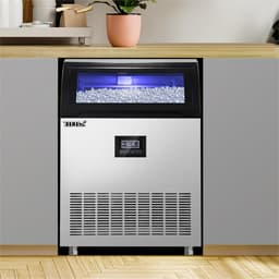 24.3 in. 260 lbs. Built-In Ice Maker With 55 lbs. Storage Bin, Flip-Up Door, Scoop, And Water Filter In Stainless Steel | Fridge.com