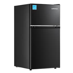 3.1 cu.ft Mini Double Door Fridge With Freezer And Adjustable Thermostat | Fridge.com