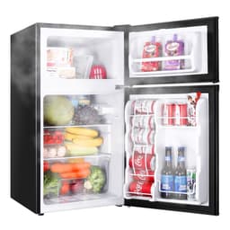 3.2 cu.ft Double Door Mini Fridge With Freezer For Dorm, Office, Bedroom | Fridge.com