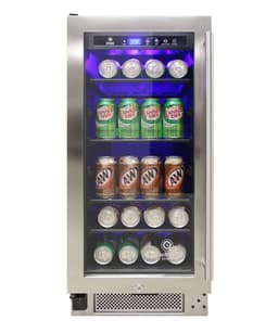 Vinotemp 15'' W Convertible 68 Cans (12 oz.) 2.9 Cubic Feet Beverage Cooler With Glass Door | Fridge.com