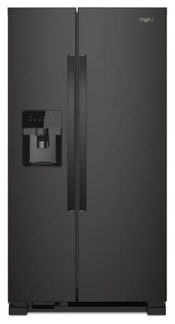 Whirlpool 33 in. Wide Side-by-Side Refrigerator in Black 21 cu. ft. WRS311SDHB | Fridge.com