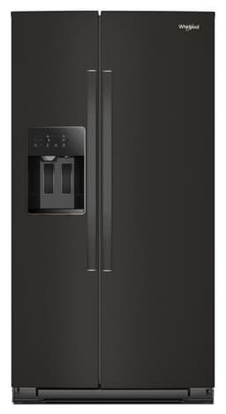 Whirlpool, Full-Depth Side-by-Side Refrigerator, Exterior Ice and Water Dispenser in Black Stainless Finish 28.41 cu ft WRSF5536RV | Fridge.com